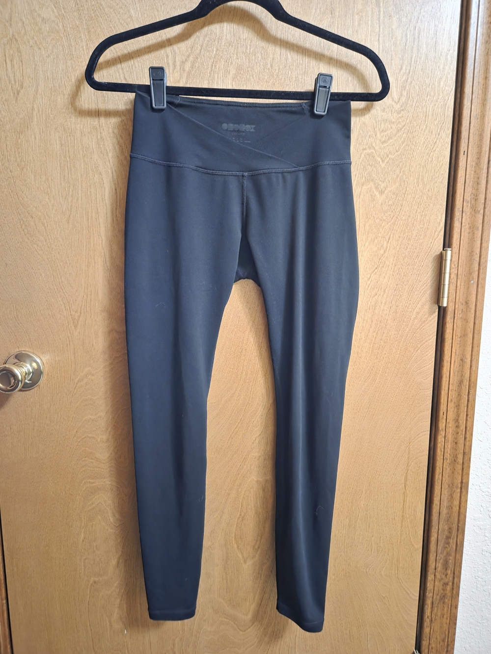 Black Crossover Waist Performance Leggings